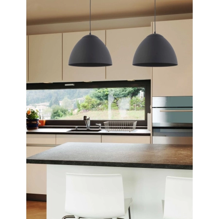 Czarna lampa na regulowanym zwisie, do kuchni TK 3194 z serii FARO - wizualizacja