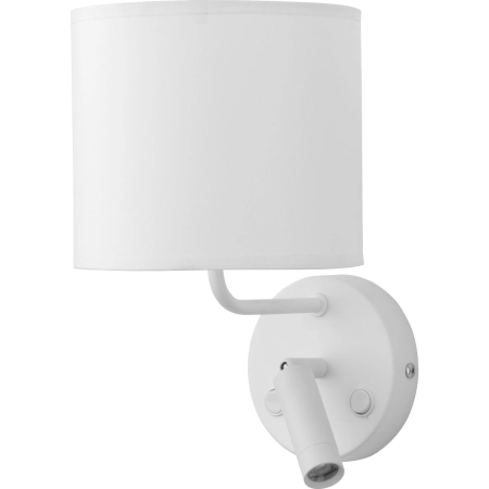 Biała lampa ścienna z abażurem i światłem LED TK 4236 z serii RICHI