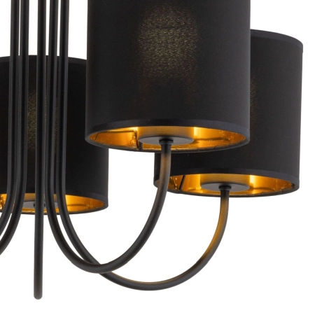 Elegancka lampa sufitowa z czarno-złotymi abażurami TK 4595 z serii TORENS 3