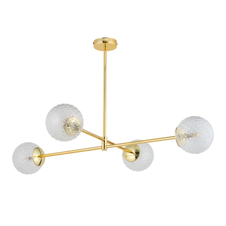 Elegancka, złota lampa sufitowa do sypialni TK 4605 z serii CADIX