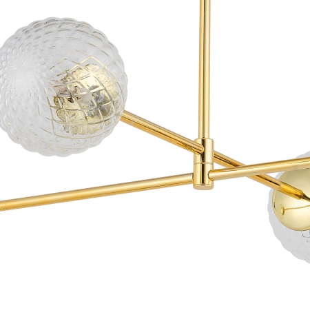 Elegancka, złota lampa sufitowa do sypialni TK 4605 z serii CADIX 2