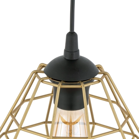 Dekoracyjna lampa wisząca ze złotym kloszem TK 4640 z serii DIAMOND NEW 2