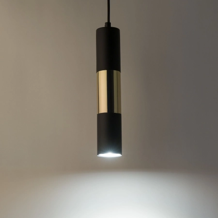 Punktowa lampa wisząca na czarnym zwisie TK 4756 z serii VIVIEN - wizualizacja