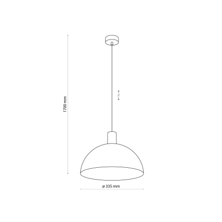 Czarna, minimalistyczna lampa wisząca TK 4852 z serii OSLO - wymiary