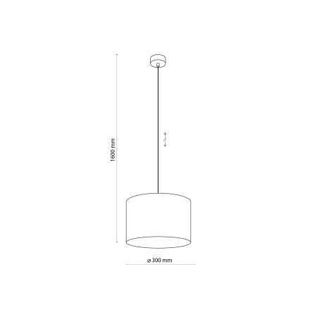 Klasyczna lampa wisząca do stylowej kuchni TK 4991 z serii MORENO - wymiary