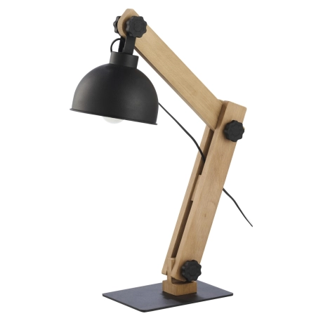 Designerska, drewniana, regulowana lampa biurkowa TK 5021 z serii OSLO 2