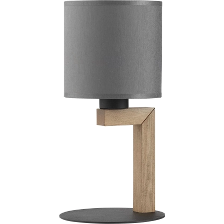Lampka stołowa z szarym, klasycznym abażurem TK 5031 z serii TROY GRAY