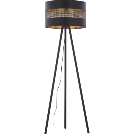 Lampa podłogowa trójnóg do eleganckiego salonu TK 5053 z serii TAGO BLACK