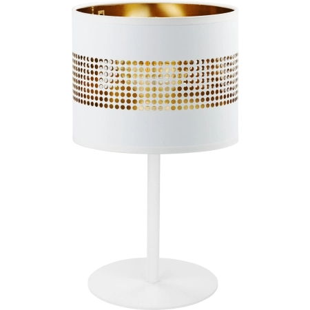 Stylowa lampka stołowa do salonu i sypialni TK 5056 z serii TAGO WHITE