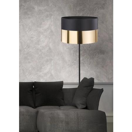 Prosta lampa podłogowa z eleganckim abażurem TK 5122 z serii LONDYN GOLD - wizualizacja