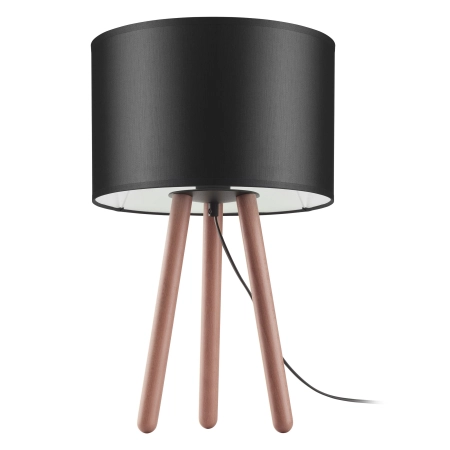Lampka stołowa na ciemnych, drewnianych nogach TK 5293 z serii TOKYO