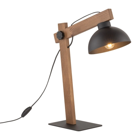 Regulowana, drewniana lampka biurkowa z kloszem TK 5345 z serii OSLO 7