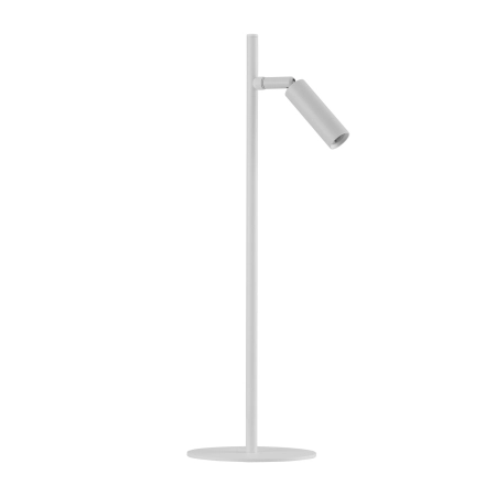 Minimalistyczna, prosta, biała lampka biurkowa TK 5411 z serii LAGOS