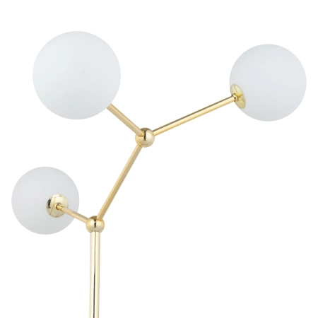 Molekularna, biało-złota lampa podłogowa do salonu TK 5438 z serii FAIRY 2
