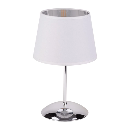 Klasyczna lampka stołowa na srebrnej podstawie TK 5495 z serii GLORY