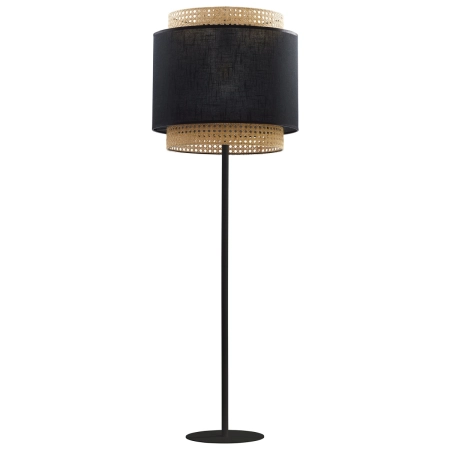 Lampa podłogowa z ratanowym abażurem, do salonu TK 5568 z serii BOHO