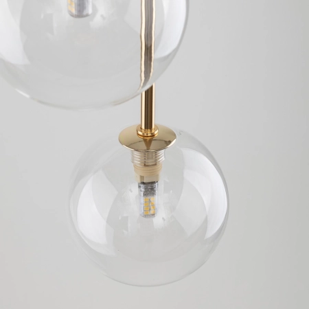 Ponadczasowa lampa wisząca, przezroczyste kule TK 5942 z serii NILOS - 2