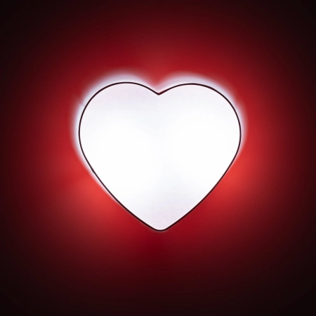 Czerwono-biała lampa sufitowa, kształt serca TK 10777 z serii HEART - 2