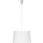 Lampa wisząca z szerokim, białym abażurem TK 1883 z serii MAJA WHITE