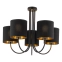 Elegancka lampa sufitowa z czarno-złotymi abażurami TK 4595 z serii TORENS