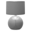 Klasyczna, szaro-srebrna lampka stołowa do salonu TK 5089 z serii PALLA