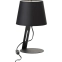 Lampka stołowa z czarnym abażurem, do sypialni TK 5133 z serii GRACIA