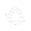 Dekoracyjny kinkiet w kształcie liścia 3xG9 TK 5946 z serii MONSTERA - wymiary