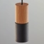 Czarna lampa wisząca z drewnianą tubą GU10 TK 6309 z serii ELIT 2