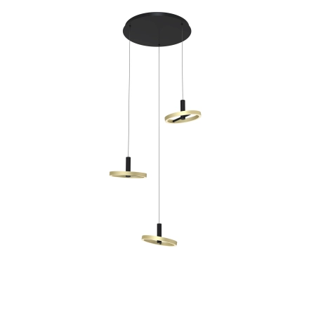 Designerska, czarno-złota lampa wisząca LED WF 5016-304 z serii BREST