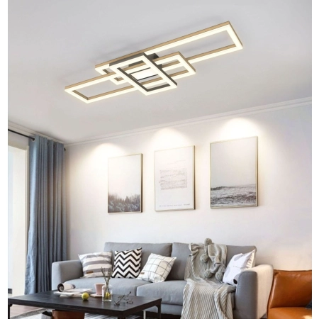 Nowoczesny plafon LED do sypialni i salonu WF 9022-306M z serii MATERA - wizualizacja