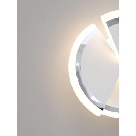 Kinkiet srebrna tarcza LED do sypialni WF 9036-108S z serii TRAPANI - 2