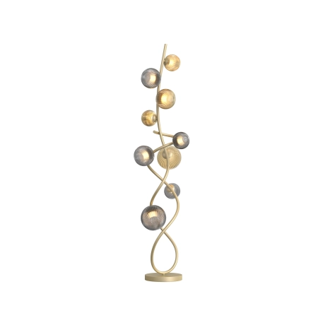 Złota, stylowa lampa stojąca do salonu WF 3015-904 z serii METZ