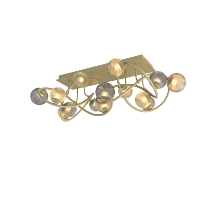 Duża, złota lampa sufitowa w stylu glamour WF 9015-1204 z serii METZ
