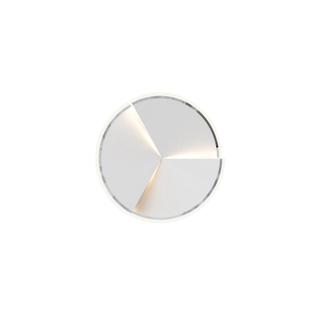 Ledowa, srebrna, okrągła lampa ścienna WF 9036-108L z serii TRAPANI