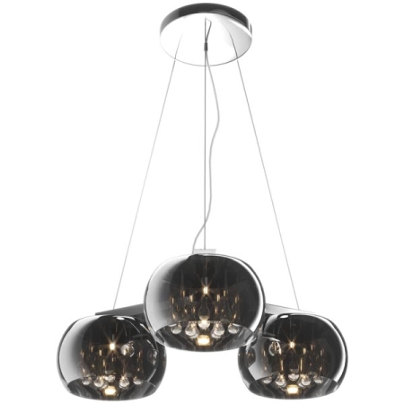 Lampa wisząca z kryształkami, do salonu P0076-03R-F4FZ z serii CRYSTAL