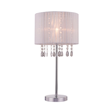Lampa stołowa z wiszącymi kryształkami i abażurem RLT93350-1A z serii LETA