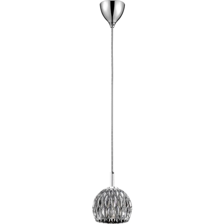 Dekoracyjna, srebrna lampa wisząca P0404-01A-F4AC z serii AURELIA