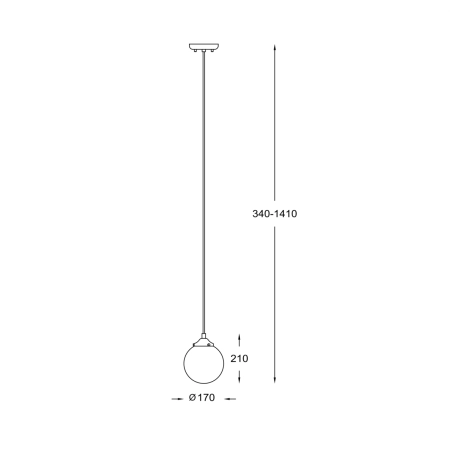 Klasyczny zwis z mlecznym kloszem, do kuchni P0454-01D-F7AA z serii RIANO 3