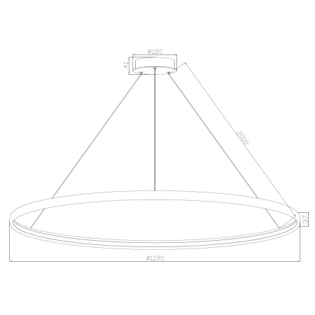 Lampa wisząca LED złoty okrąg do salonu PL210503-1200-GD z serii CARLO 2