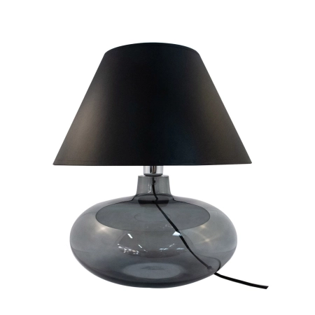 Czarna lampka stołowa na szklanej nodze 5522BK z serii ADANA