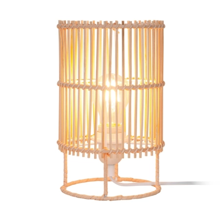 Lampka z bambusowym abażurem, do sypialni P18224-1T-D15 z serii EDIN