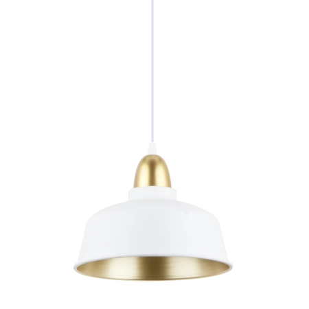 Biało-złota, nowoczesna lampa wisząca do kuchni A8063-WH z serii MENSA
