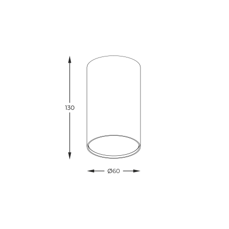 Drewniana tuba natynkowa, downlight do salonu 3100103 z serii OAK - wymiary