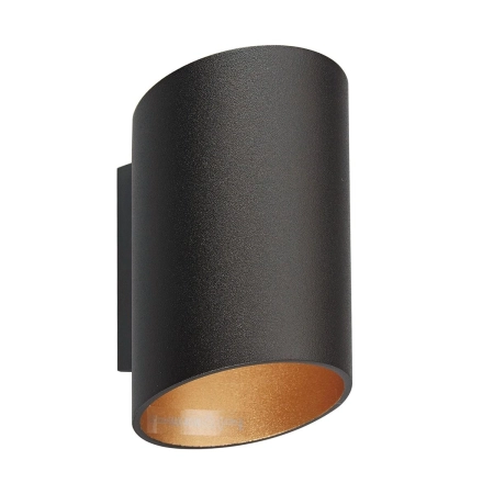 Designerska, czarno-złota lampa ścienna 50603-BK/GD-N z serii SLICE