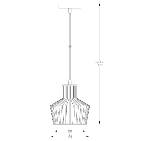 Minimalistyczna, druciana lampa nad blat ZM A8079-BK z serii DOLIA - wymiary