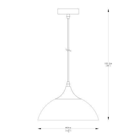 Designerska, kopułowa lampa wisząca do kuchni ZM A8134 z serii SARDA - wymiary