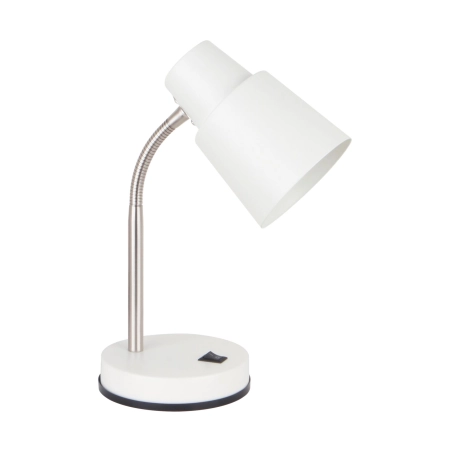 Klasyczna, biała lampka z włącznikiem A2031-SWH z serii LAMPA BIURKOWA