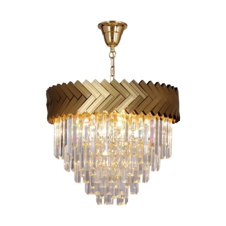 Duża, kryształowa lampa wisząca glamour 23910/9 z serii LYON