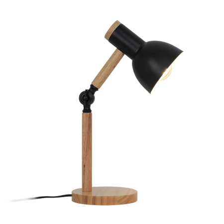 Rustykalna, drewniana lampka biurkowa T22004B-BL z serii BALBO