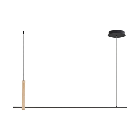 Prosta, ledowa lampa nad stół, dodatek drewna 22806M-WOOD z serii CLAUD